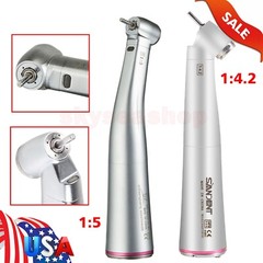 Dental 1:1 1:5 1:4.2 LED Fiber Optic Contra Angle Increasing Handpiece NSK Style