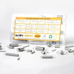 99PCS Extension Spring Assortment Kit, 12 Sizes Small Tension Springs with Du