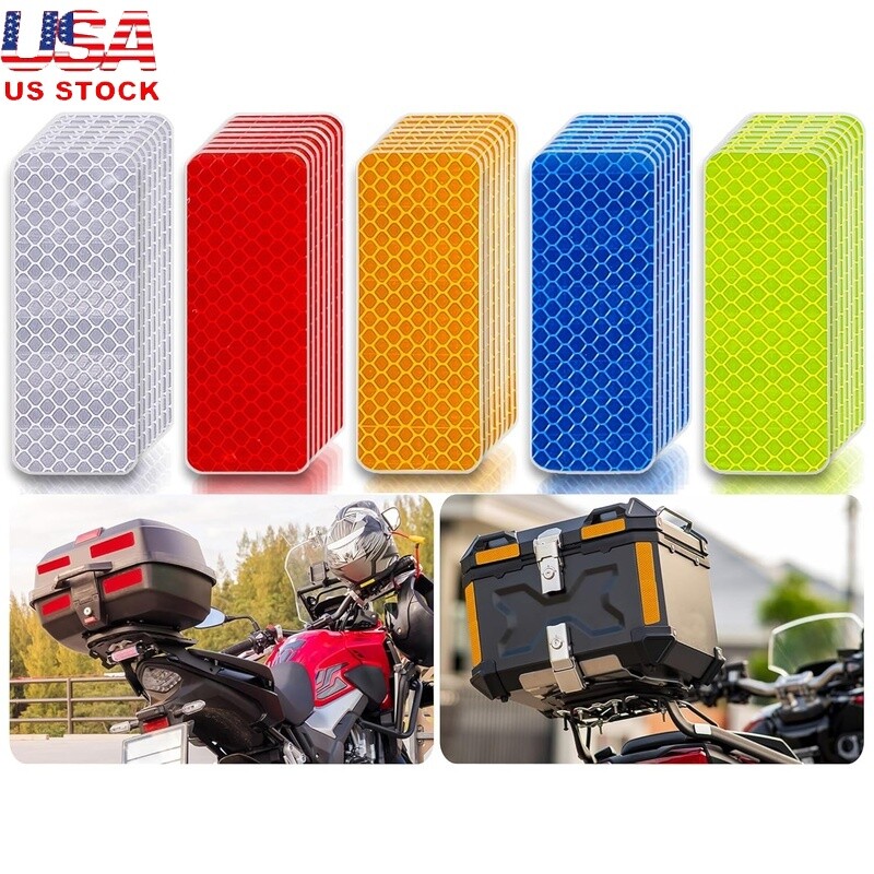 Reflective Tape 50PCS Waterproof Safety Stickers Vehicles Bikes Helmets New