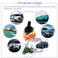 2PC 12V Heavy Duty Toggle Flick Switch On Off Car Boat SUV Dash Light Metal SPST