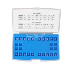 AZDENT Dental Ceramic Brackets Orthodontic Braces Roth.022 345 Hooks 20pcs /kit
