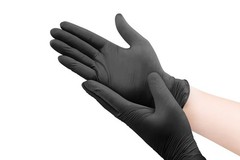 Black Nitrile Work & Tattoo Gloves 4.0-4.5 Mil Powder Free Latex Free 100pcs