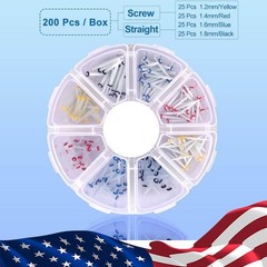 200 Pcs Dental Fiber Post Glass Quartz Teeth Restorative Posts 1.0 1.2 1.4 1.6mm