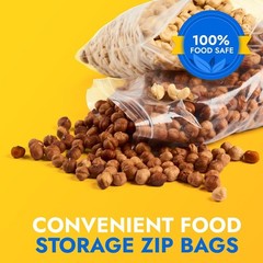 Extra Thick 8 Mil Reclosable Zip Bags 6″ x 9″, Pack of 10, Extra Durability, …