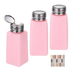 3Pcs 250ml/8.4oz Solvent Alcohol Dispenser for Acetone Cleanser Pink