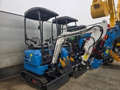 Mini Excavator with Side Swing, Pilot Controls, Hydraulic Thumb & Quick Coupler