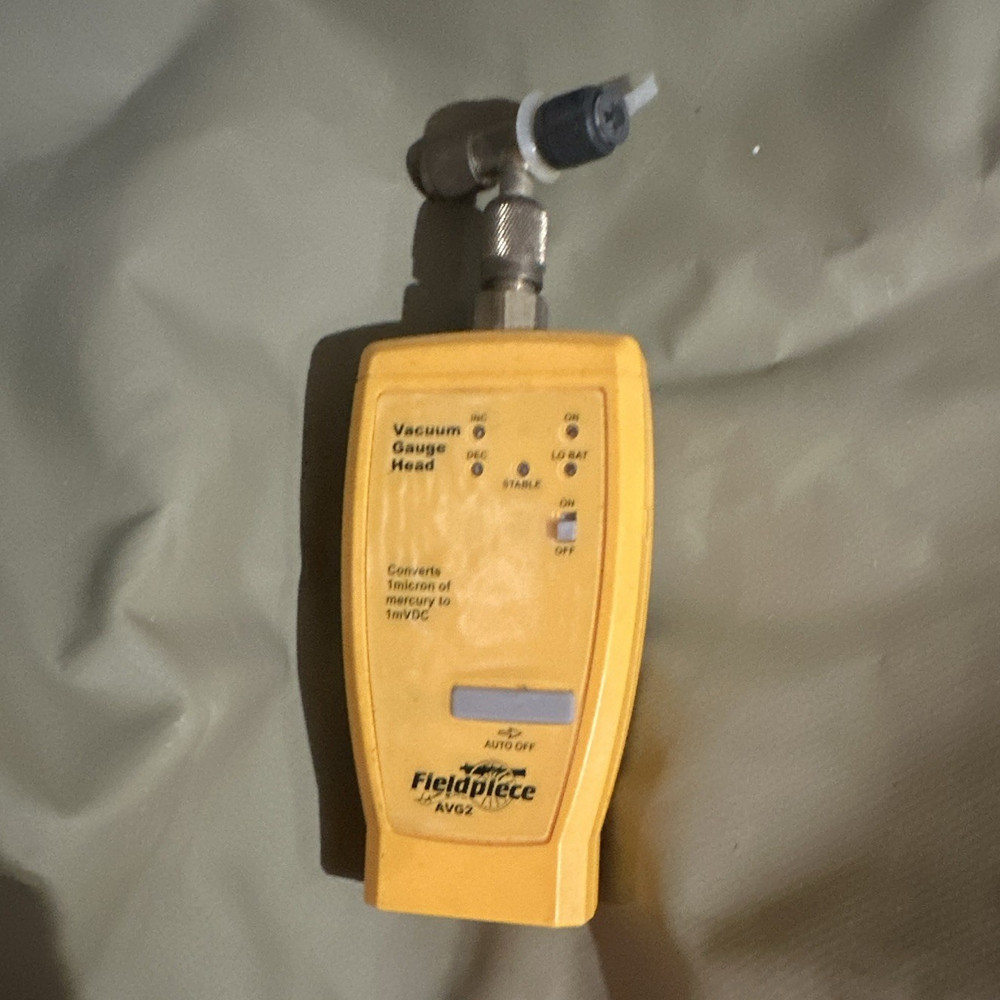 Fieldpiece AVG2 Vacuum Gauge Head Micron Units Yellow