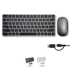 Macally Apple Wireless Keyboard and Mouse for Mac – Dual Mode (Bluetooth + Wi…