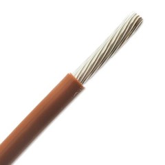 M22759/33-24-1 24 AWG Silver-Coated Copper Lead Wire X-ETFE 200°C Brown 600V