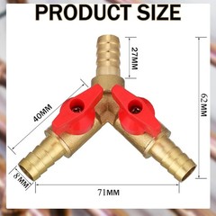 Brass 5/16 Inch 3-way Y-shaped Shut-off Ball Valve With 2-switch 5/16”, 8mm F…