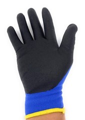 12 Pair DIESEL Blue Safety Gloves Latex Coated Grip Cut Resistant