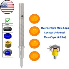US Dental Locator Overdenture 0.8lbs Soft Retentive Caps Insert Extraction Tool