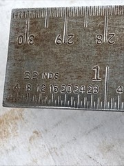 L.S. Starrett Co.No.12 Combination Square with Protractor W/Standard&Metric Rule
