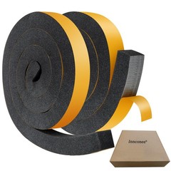 4 Rolls 1-1/2 Inch W x 1-1/2 Inch H Foam Weather Stripping with Adhesive 8 ft…