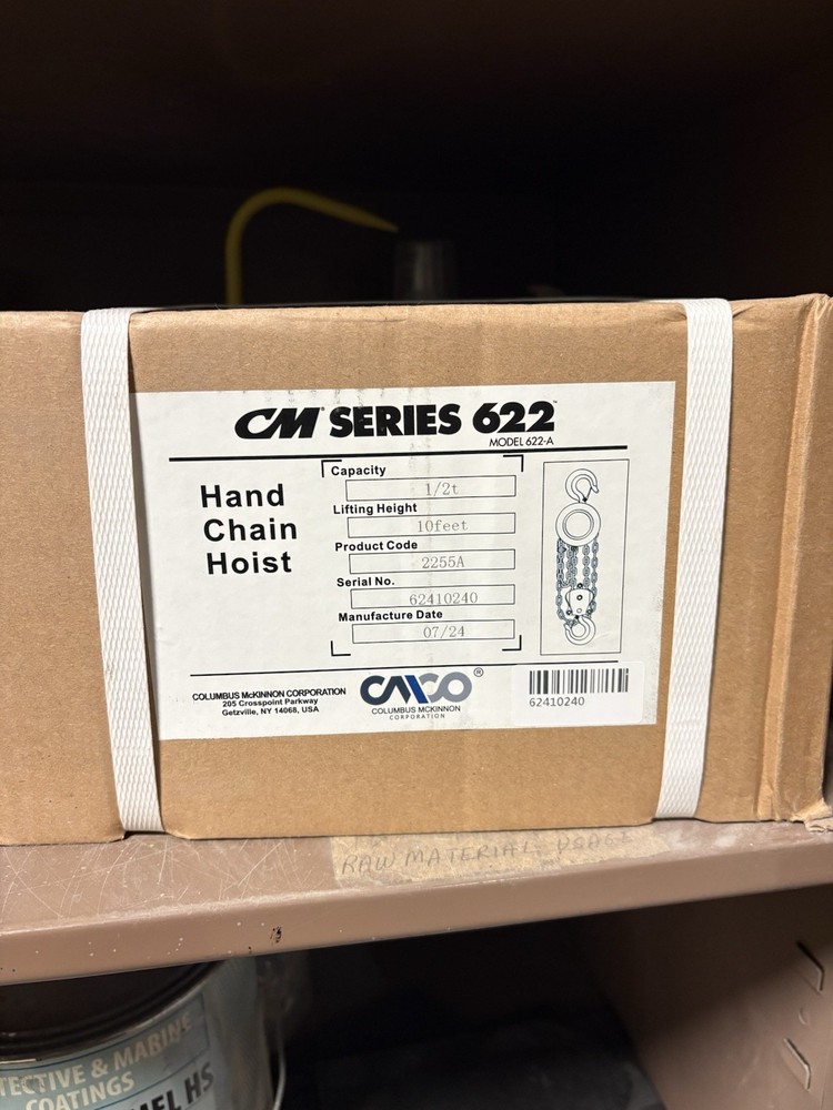 Columbus Mckinnon 1/2 ton 10 ft Series 622 NEW