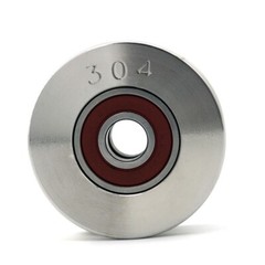 1Pc M10 V Groove Roller Wheel Swivel Cable Rope Wire Pulley Block Bearing Steel