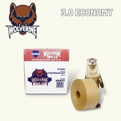 Economy Grade Kraft Gummed Tape 2.75″x375′ Water Activated Adhesive Tape 8 Rolls