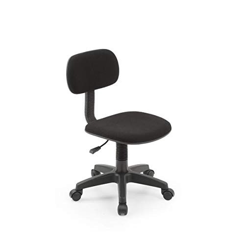 Contemporary Kids Office Chair – Adjustable Height & Cushioned Seat in Black