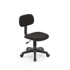 Contemporary Kids Office Chair – Adjustable Height & Cushioned Seat in Black