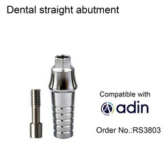 Dental straight Abutment Hex W/replica screw fits Adin conical 1-6.0mm GH/D4.5mm