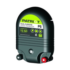 PATRIOT P5 DUAL PURPOSE FENCE ENERGIZER AC or DC .50 Joule 15 Miles 60 Acres NEW