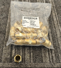 (QTY 25) 28214L Low Pressure Hex Nipple 1/2″ Male NPTF Brass Pipe Thread