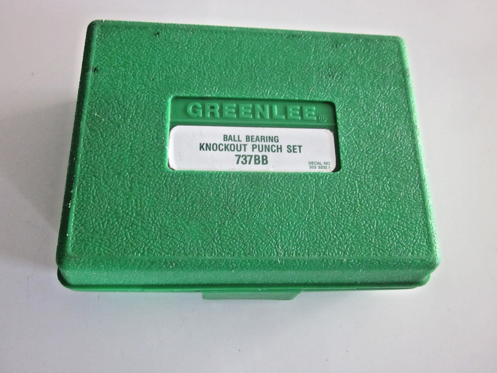 USED ONCE GREENLEE BALL BEARING KNOCKOUT PUNCH SET 737BB