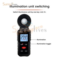Digital illuminance Light Meter Lux meter Photometer 200000Lux Luxmeter Tool