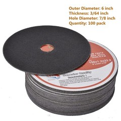 71878 100 Pack Cut Off Wheel 6 Inch x 0.045 Inch x 7/8 Inch Metal