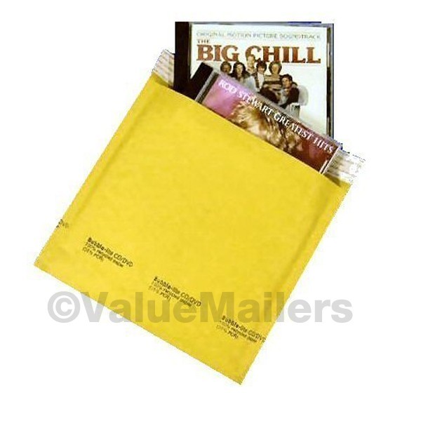 50 #CD 7.25 x 8 Kraft Bubble Mailers CD ROM Envelopes