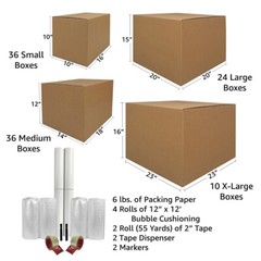 UBMOVE 8 Room Basic Moving Kit 106 Boxes & Packing Supplies