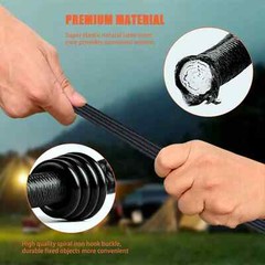 8mm HEAVY DUTY BLACK MARINE GRADE BUNGEE CORD Tarp Tie Down Strap 12-20-24-30-40