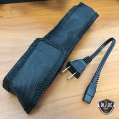 BLUE Monster Metal MILITARY Stun Gun 300MV LED Flashlight + Nylon Case