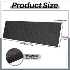 Ramede Customizable Polyethylene Foam Sheet 54 x 16 x 0.5 Inch Black Foam Ins…