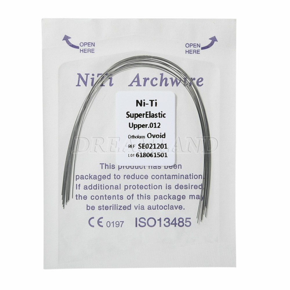 10pcs Dental Orthodontic Super Elastic Niti Arch Wire Round Ovoid Form USA