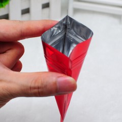 100 New Glossy Flat Red Aluminum Mylar Foil Resealable Bags 7.5x10cm (3×4″)