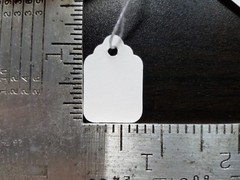 1000 Blank White Merchandise Price Tags with Strings Size #2 Retail Strung Label