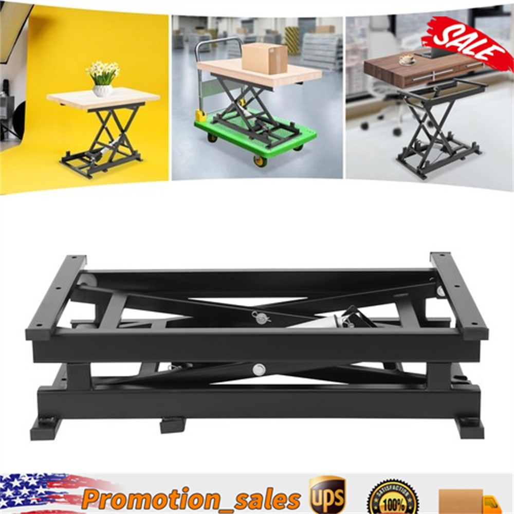 Electric Lift Table Single Scissor Lifting Platform 350lbs Remote Control NEW