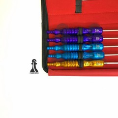 Cannula Set of 9 Pieces Liposuction Kit, 5 Fixed Handle, 2 Tomy Hub, 2 Luer Lock