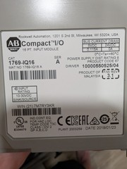 Allen-Bradley CompactLogix 1769-L24ER-QBFC1B PLC Used w/ 1769-IQ16 and 1769-OB16