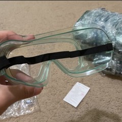 FDA, CE Approved Protective SAFETY GOGGLES Over-Glasses Clear ANTI-FOG