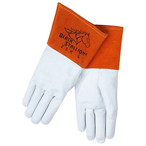 Revco 25K-XL Black Stallion Extra Premium Kidskin Leather TIG Welding Gloves, XL
