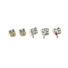 50 Sets Dental Orthodontic Metal Brackets Braces Mini Roth MBT 022 018 345W/H