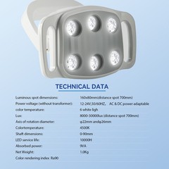 9W Dental 6 LED Lamp Oral Light Ra90 Lamp For Unit Chair 22MM / 26MM