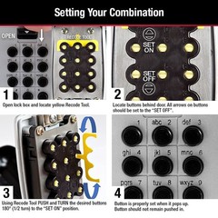 Master Lock Wall Mount Key Lock Push Button For House Keys Outdoor Safe