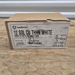 2 Pack 50 ft. Southwire 12-Gauge White Solid CU THHN Wire (100ft total)
