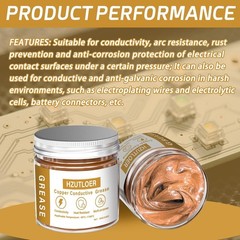 Copper Conductive Grease,100G Anti Arcing Conductive Paste for Automotive,Power