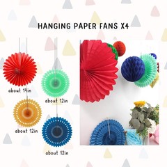 20 PCS MultiColor Paper Honeycomb Balls Rainbow Party Decor Baby Shower