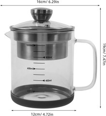 Soy Milk Filter Pot Fine Mesh Strainer with Scale 1.5L Multipurpose Soybean Milk