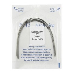 10pcs Dental Orthodontic Arch Wire Super Elastic Niti Round Ovoid Natural U/L